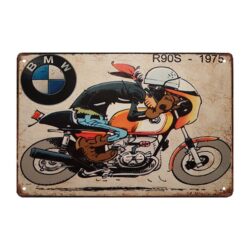 placa metal bmw vintage