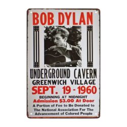 placa de metal bob dylan