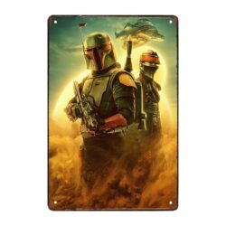placa de metal boba fett