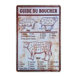 placa metal carniceria