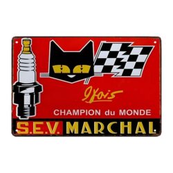 vela placa metal marchal