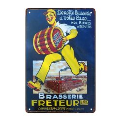 freteur cerveceria placa metalica