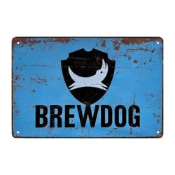 placa de cerveceria de metal