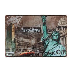 placa de metal broadway