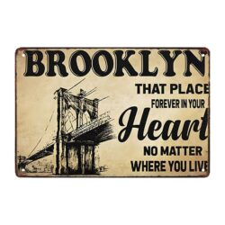 placa de metal brooklyn