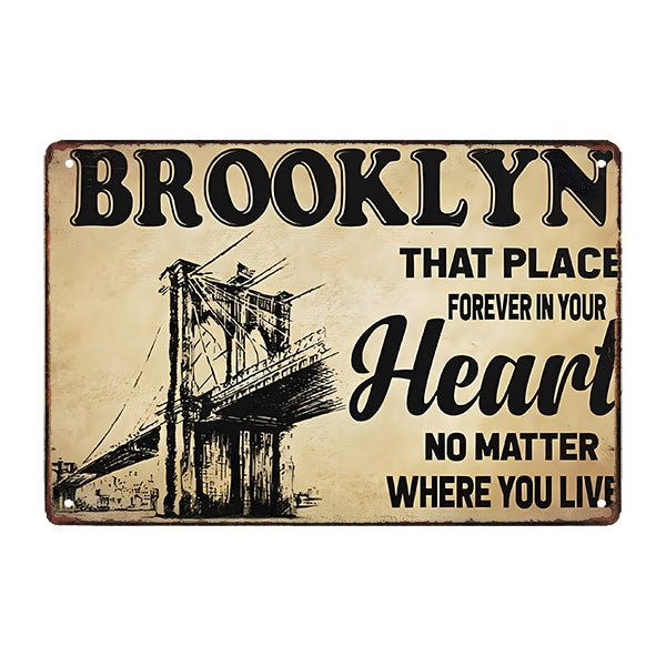 placa de metal brooklyn placa de metal brooklyn