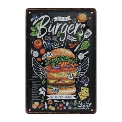 plato hamburguesa metal
