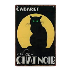 placa de metal cabaret le chat noir