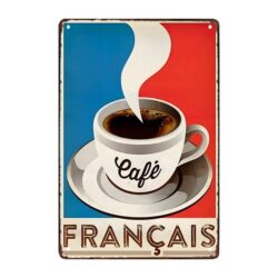 placa de metal cafe paris
