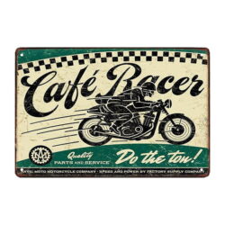 placa metal cafe racer