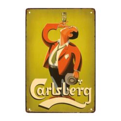 placa metal carlsberg
