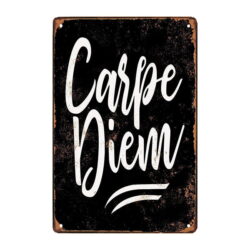 placa metal carpe diem