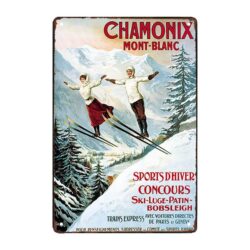 placa metalica chamonix mont blanc