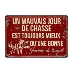 placa metal de caza