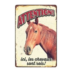 placa de metal caballo