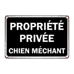 perro malo placa de metal