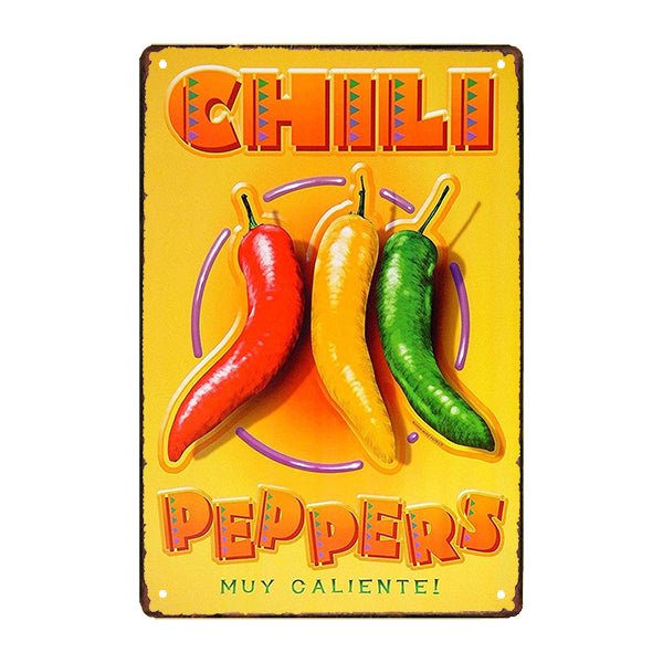 chiles en plato de metal chiles en plato de metal