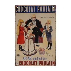 plato metal potro chocolate