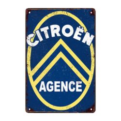 placa metalica citroen 1