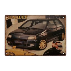 placa metal clio williams