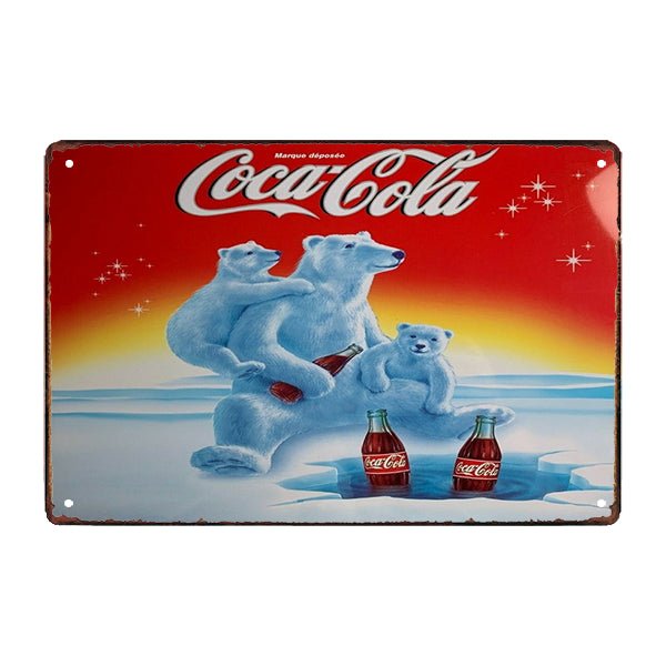 placa metal coca cola oso polar placa metal coca cola oso polar