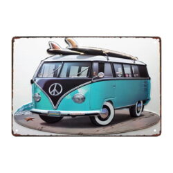 placa metalica combi vw