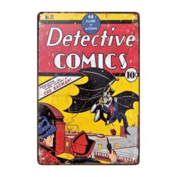 placa de comics de metal