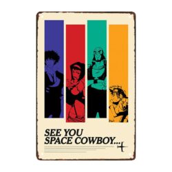 placa de metal cowboy bebop
