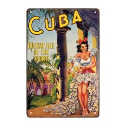 placa metal cuba