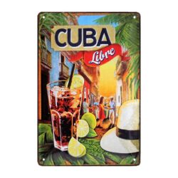 placa metalica cuba libre 1