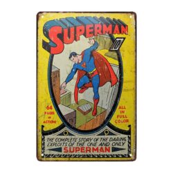 placa de metal dc comics