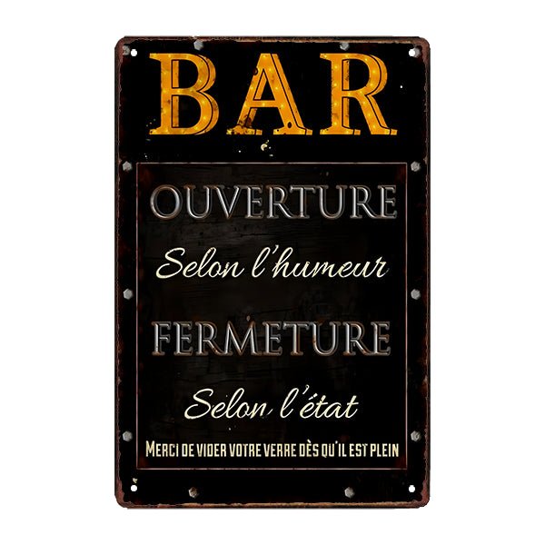 placa barra decorativa de metal placa barra decorativa de metal
