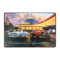 placa metal deco california