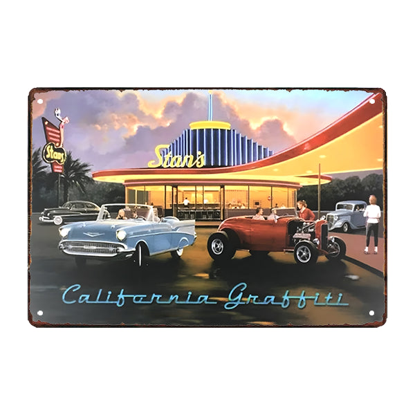 placa metal deco california placa metal deco california