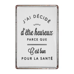 cita deco placa metalica