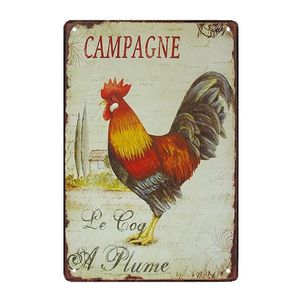 gallo decorativo placa metalica gallo decorativo placa metalica