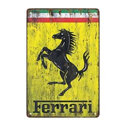 placa metal deco ferrari