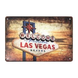 placa metal deco las vegas