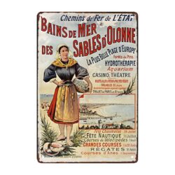 placa de metal deco les sables dolonne