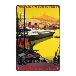 placa metal deco marsella