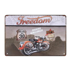 placa metal deco moto