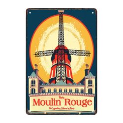 placa metal deco moulin rouge