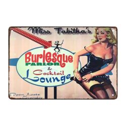 placa metal deco pin up 1