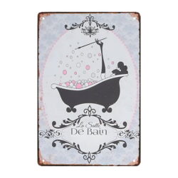 bano deco placa metalica 1
