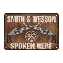 placa metal deco smith wesson