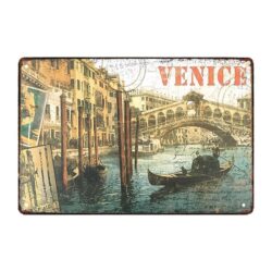 placa metal deco venecia