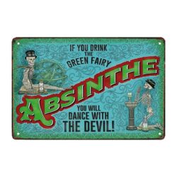 placa metal deco cocina vintage absenta