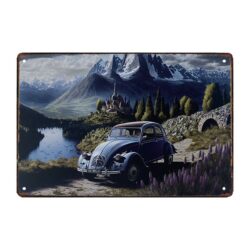 placa metal decoracion montana