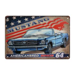 placa metalica decorativa ford mustang