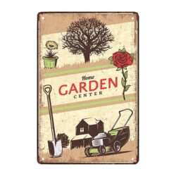 placa metalica decorativa jardin